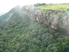 Joan on Graskop Gorge Swing